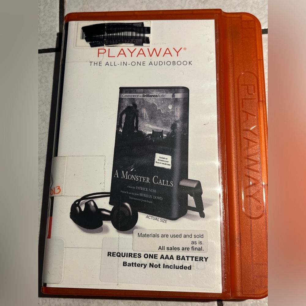 A Monster Calls PLAYAWAY Th All-In-One Audiobook.